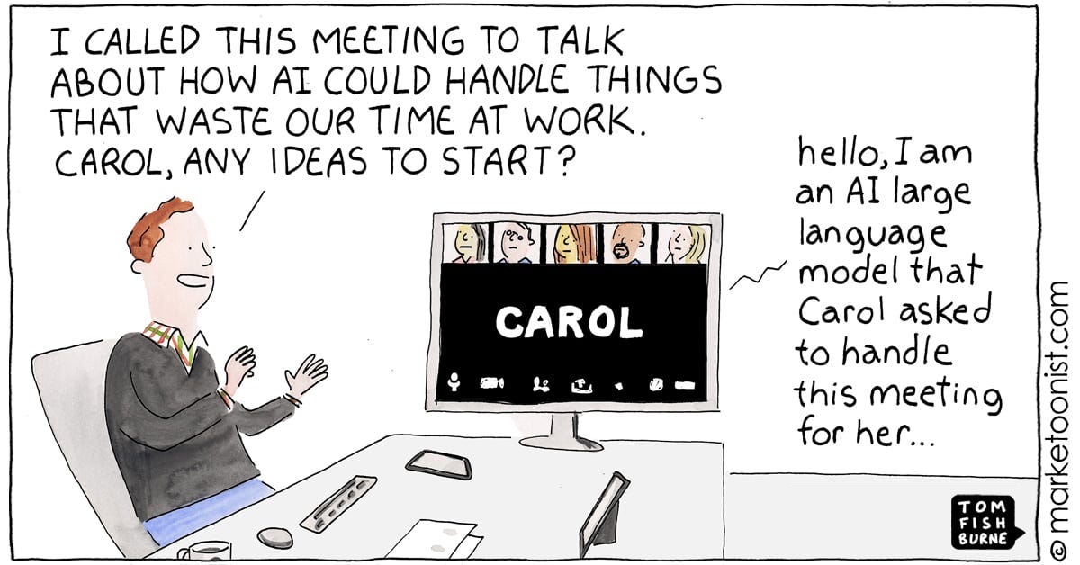 Fear of AI cartoon - Marketoonist | Tom Fishburne