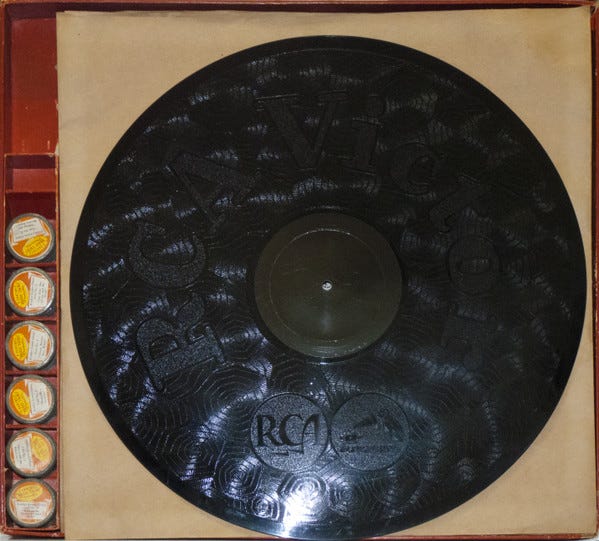 the box and one record of a set of education recordings by Cy Frailey