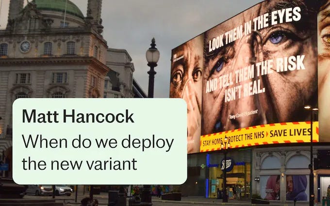 Matt Hancock's WhatsApp messages show he hoped to shock the public into complying with ever-changing lockdown rules