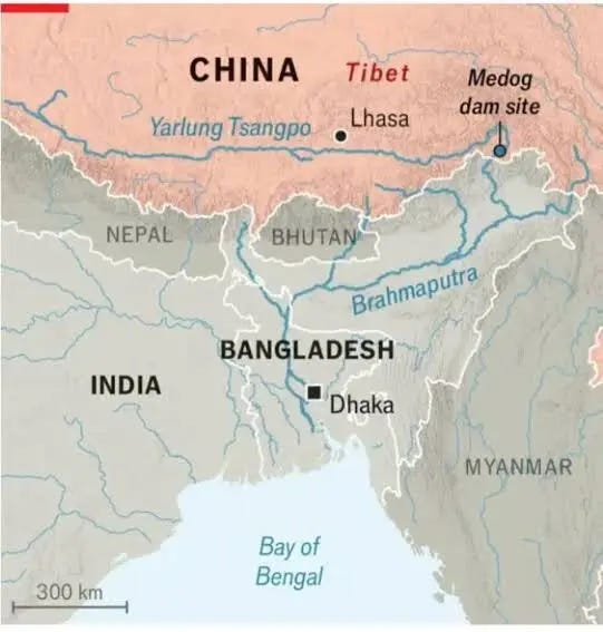📌China started the construction of the Medog dam in the ...