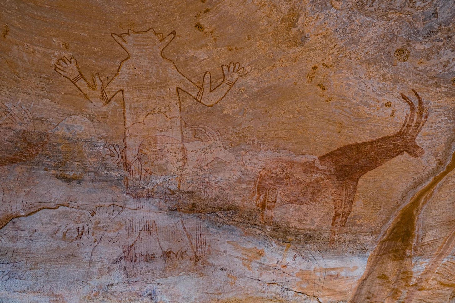 THE GREAT GOD OF SEFAR, CAVE PAINTINGS, TASSILI N'AJJER, ALGERIA