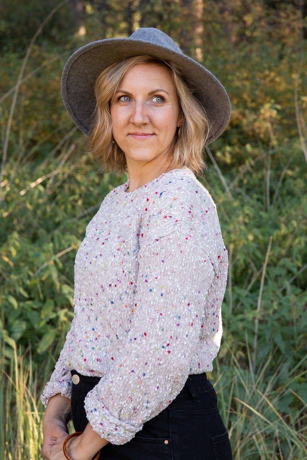 Outdoor author photo shoot