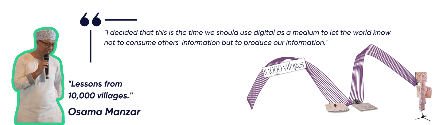 Osama Manzar, talking at Summit, about how he realised it was time to use digital as a medium to let the world know to not consume others' information, instead produce our information