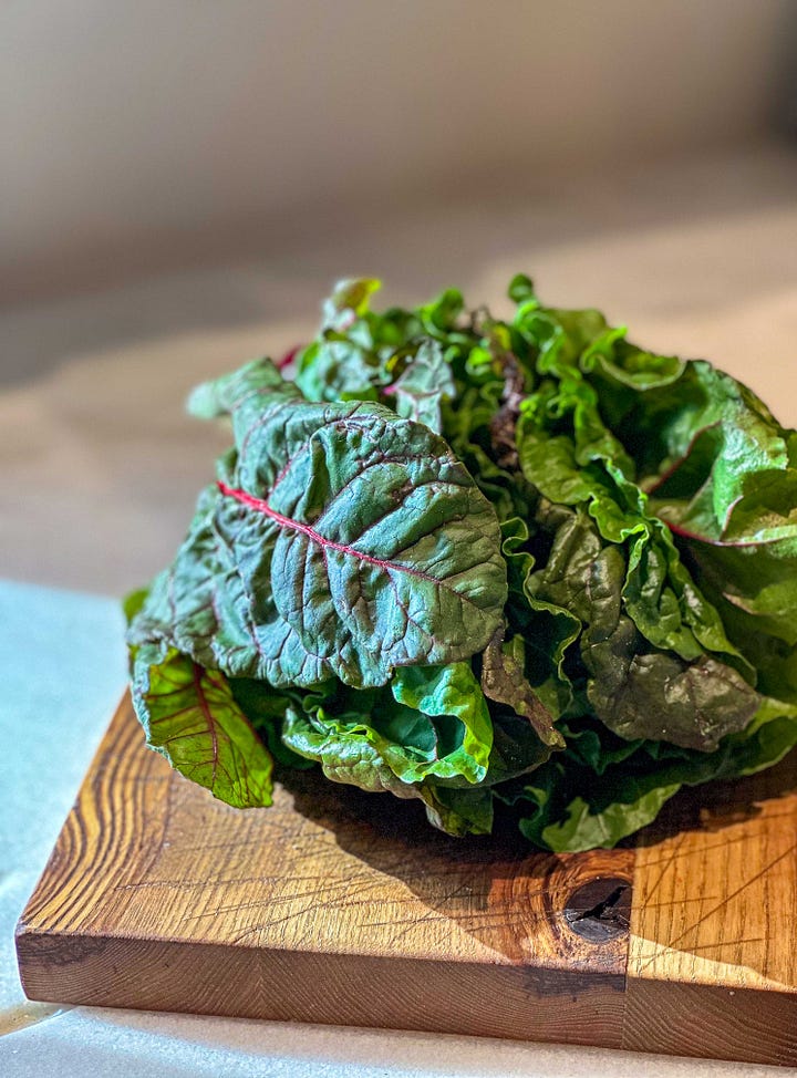 Winter escarole meets summer tomatoes