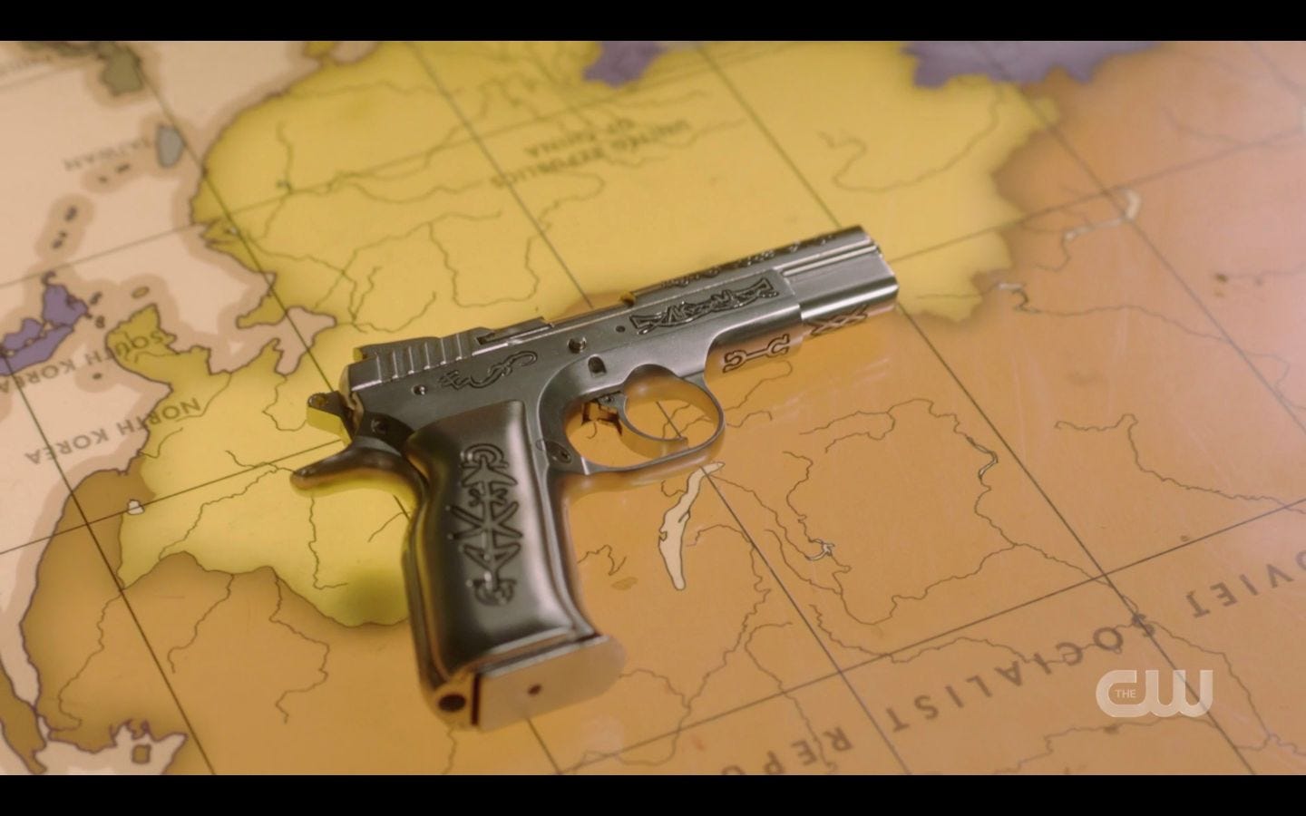 Supernatural 14.20 gun on map to kill jack from dean Supernatural 14.20 gun on map to kill jack from dean