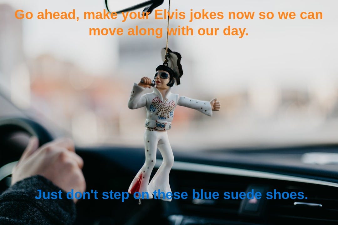 selective focus photo of Elvis Presley ornament