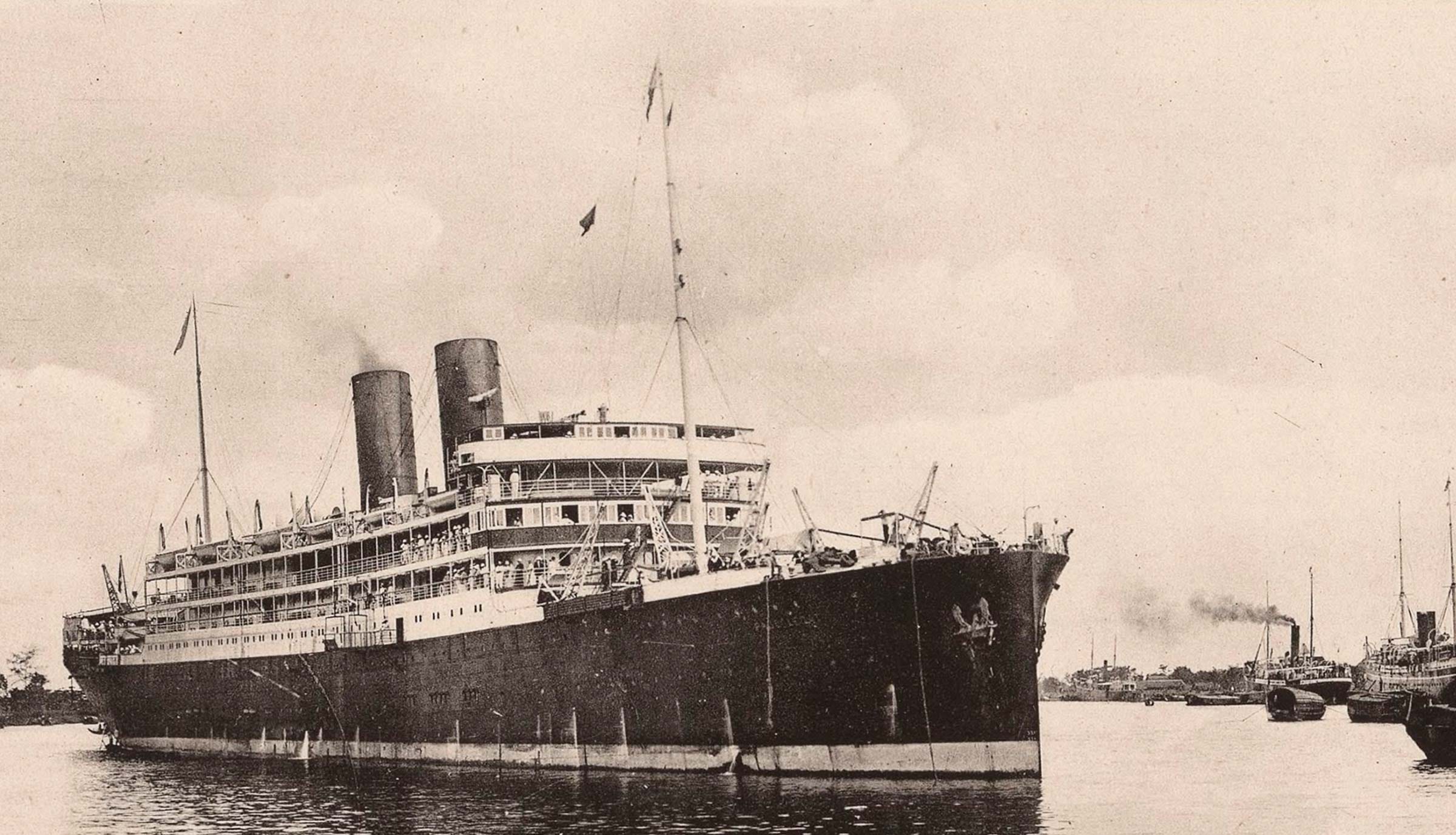 French liner André Lebon in Saigon in the early 1920s French liner André Lebon in Saigon in the early 1920s