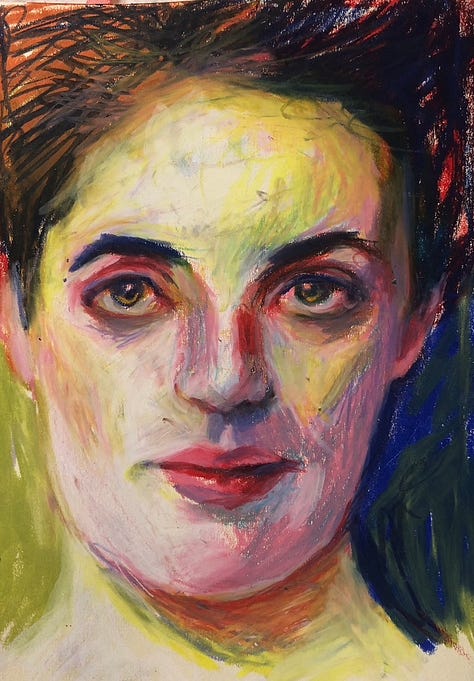 Multimedia hand painted portraits