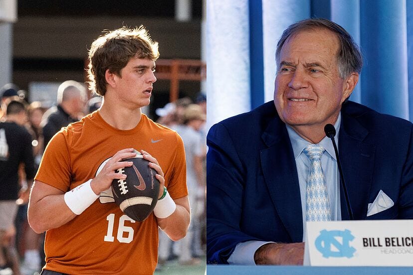 Arch Manning's future in the crosshairs amid Bill Belichick's ascension at  North Carolina | Marca