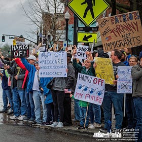 Protesters Line State Street in Westerville as Part of Nationwide “Hands Off” Rallies