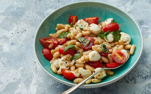 White Bean Caprese Salad