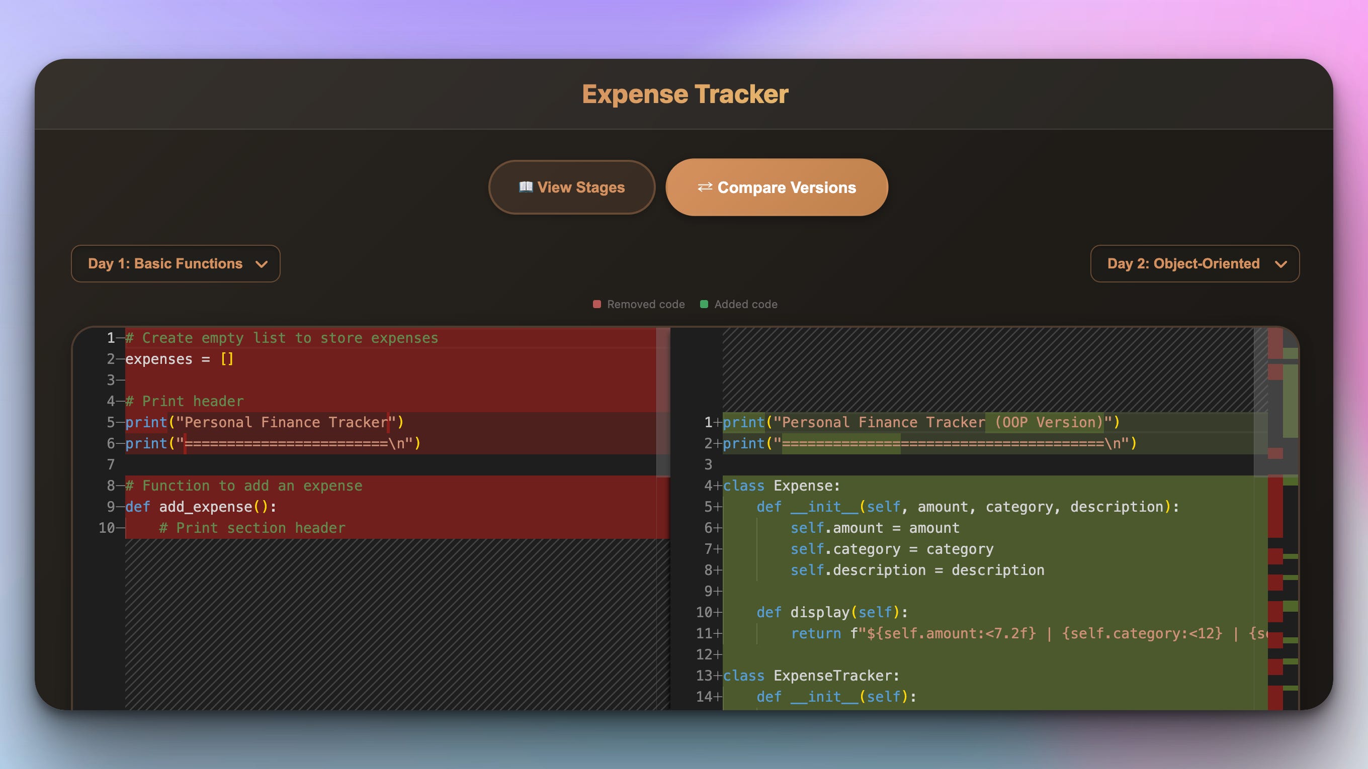 Build a Personal Finance Tracker - Day 2: Adding Classes