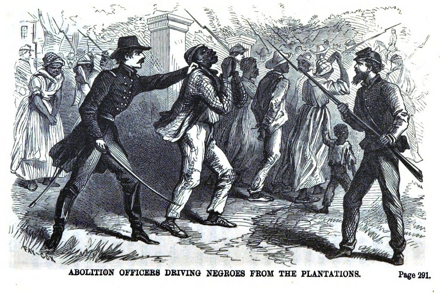 Illustration from R. G. Horton's pro-Confederate, pro-slavery history of the war for children.