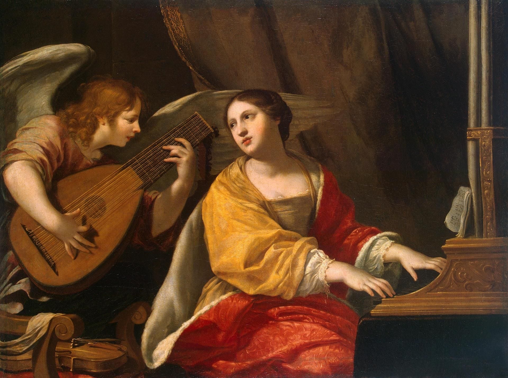 Saint Cecilia Painting | Jacques Blanchard Oil Paintings