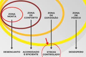 Zona de conforto. Zona de expansão. Zona de pânico.