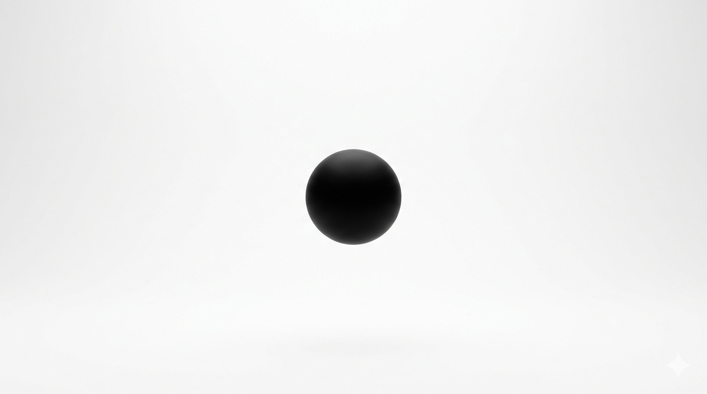 A black sphere in a white void, a thought experiment about consciousness and contrast A black sphere in a white void, a thought experiment about consciousness and contrast