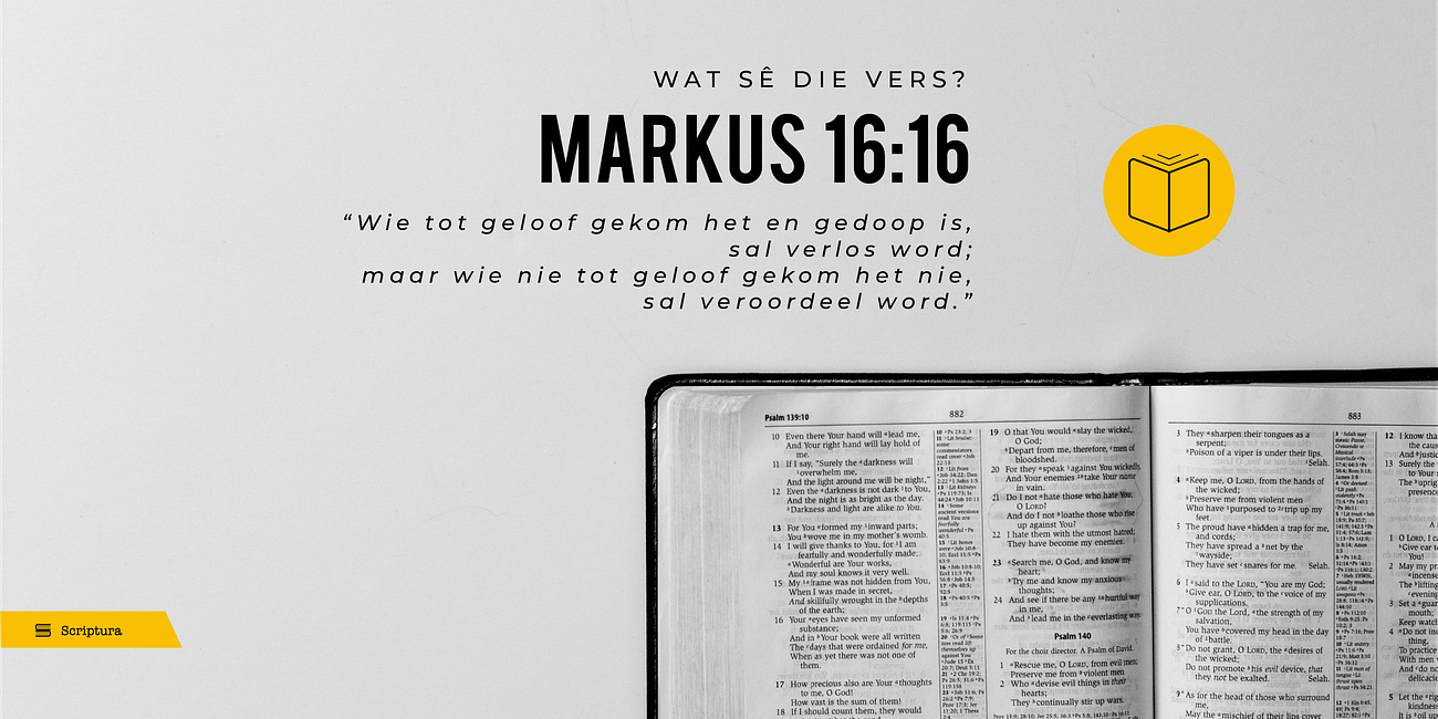 Wat sê die Vers: Markus 16:16