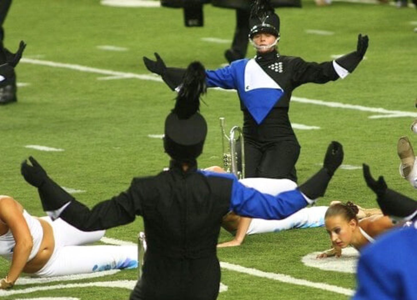 Sarah Connelly Makiyama performing with the Blue Knights, Summer 2008