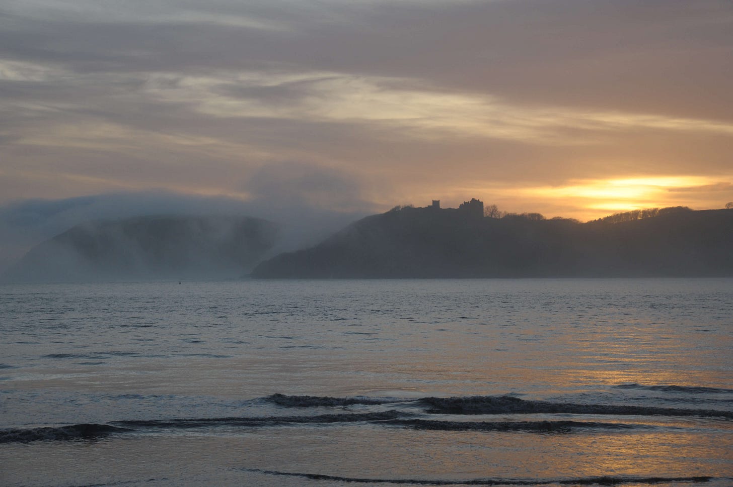 Llansteffan Castle at sunset Llansteffan Castle at sunset