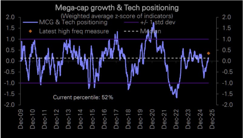 Mega cap growth and positioning by managers Mega cap growth and positioning by managers