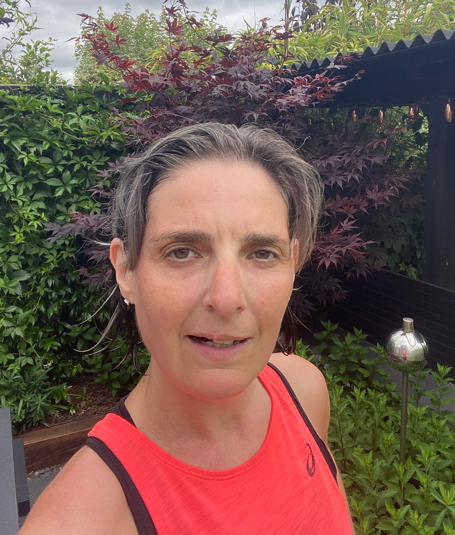 female runner after run