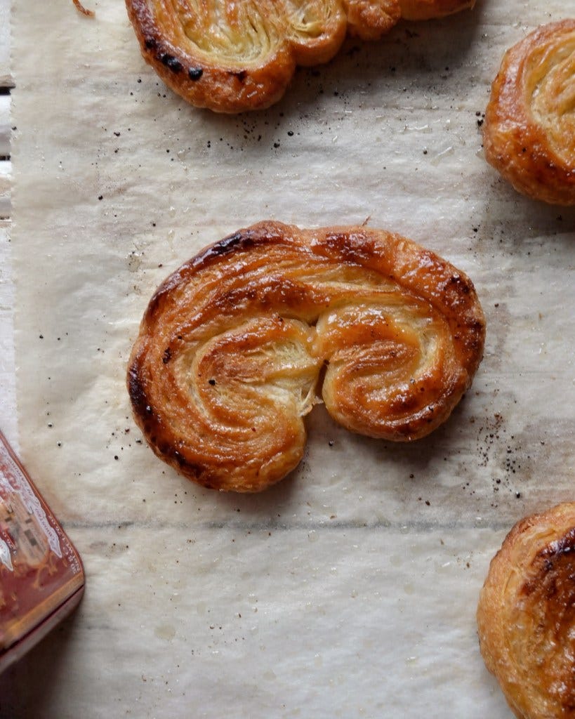 vanilla sugar palmiers