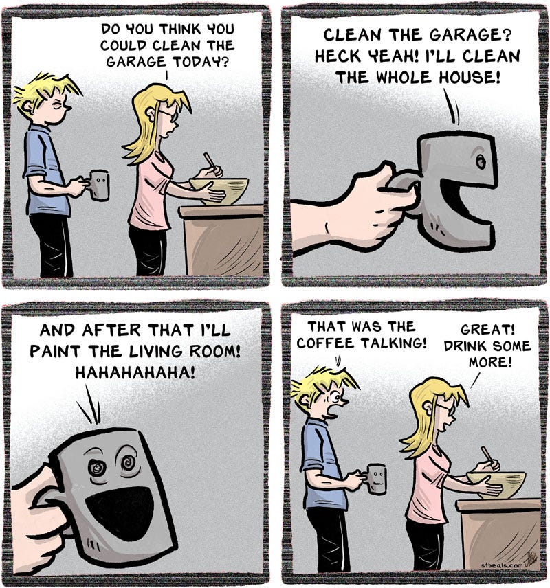 Getting Coffee Comic Coffee Comics - by Stephen Beals - StBeals