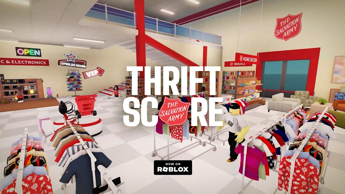 The Salvation Army Launches the Worldâs First Digital Thrift Store on Roblox The Salvation Army Launches the Worldâs First Digital Thrift Store on Roblox