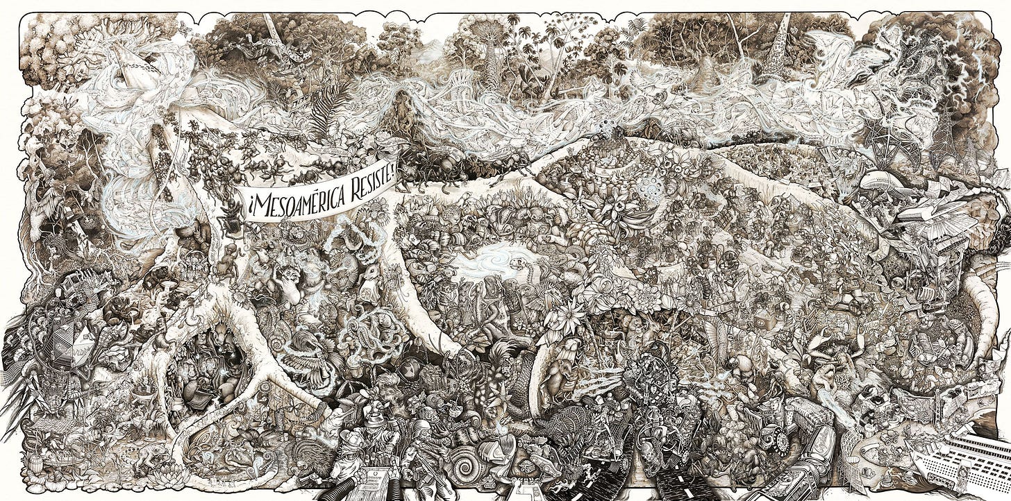 Mesoamerica Resiste by Beehive Collective | Poster, Arte y diseño, Resistir
