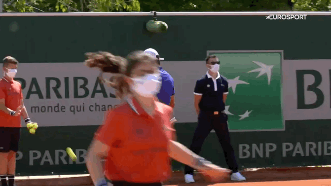Garin hit in the balls sorry I mean with a ball Garin hit in the balls sorry I mean with a ball