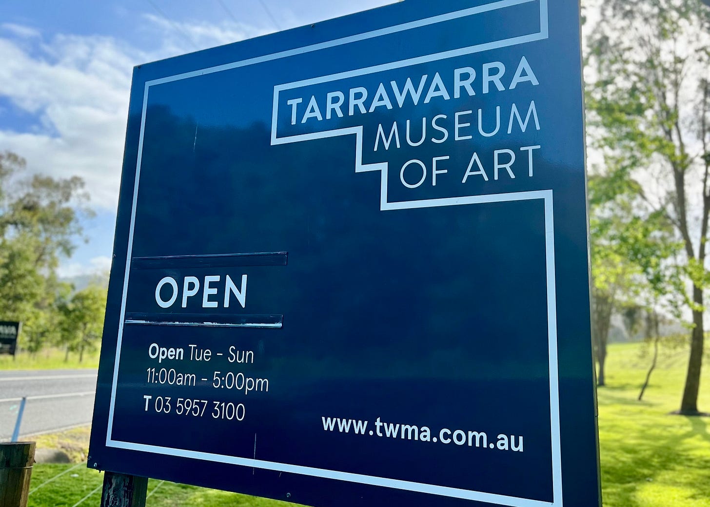 Sign for TarraWarra Museum of Art