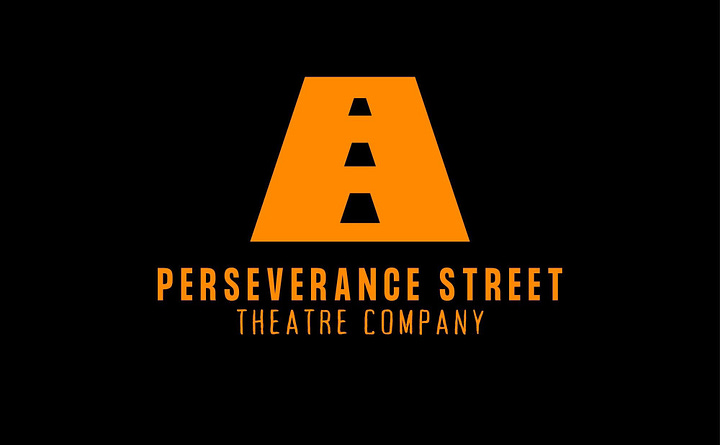 two logos, one for OzHarvest: a yellow heart and black writing on a white background. One for Perseverance Street which incorporates a stylised road and their name in orange over a black background 