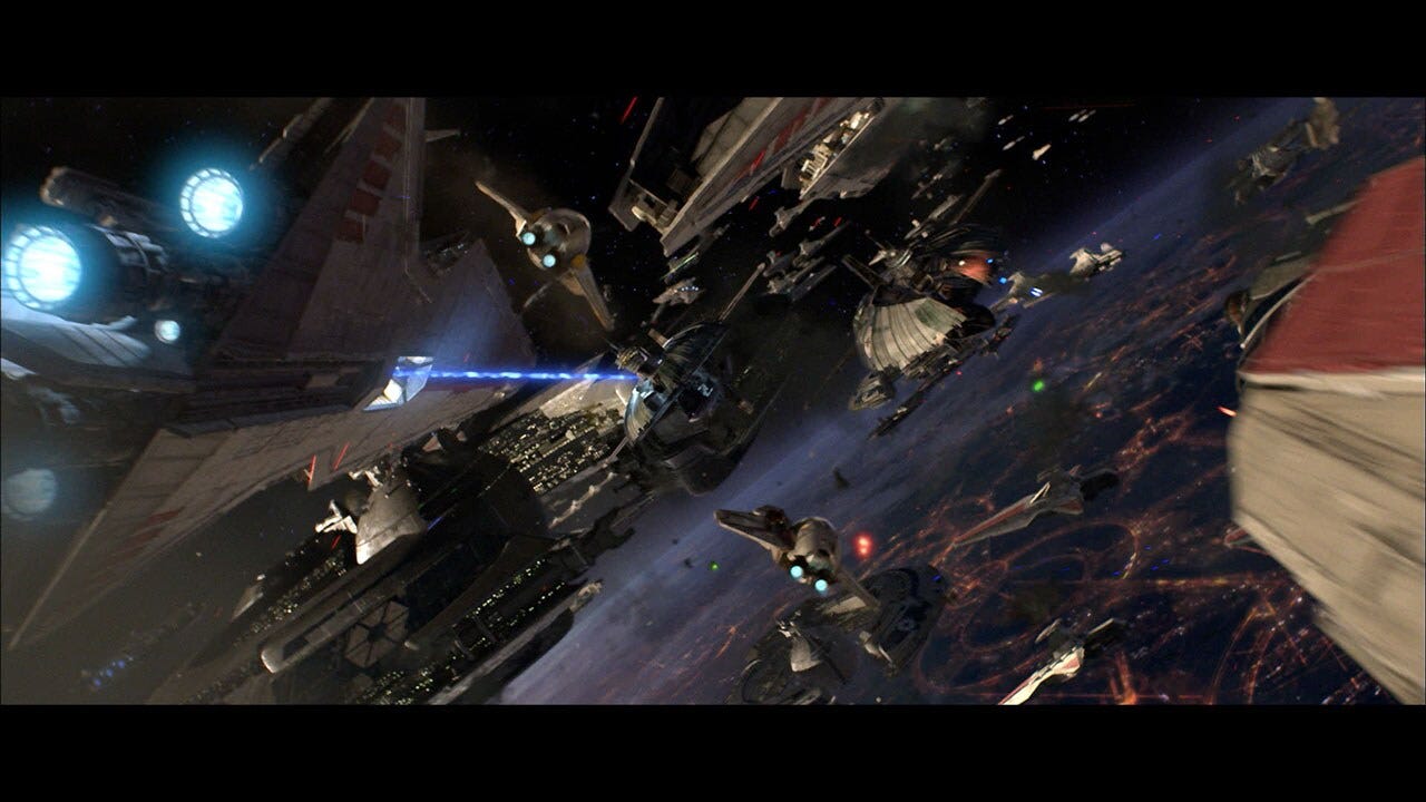 The explosive Clone Wars conflicts arrives on Coruscant. The wicked General Grievous has kidnapped Chancellor Palpatine, and escapes the capital with his prize hostage. Anakin Skywalker and Obi-Wan Kenobi, heroes of the Clone Wars, race in pursuit aboard their tiny Jedi starfighters.