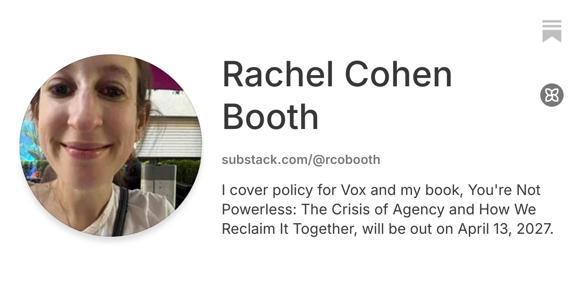 Rachel Cohen Booth | Substack