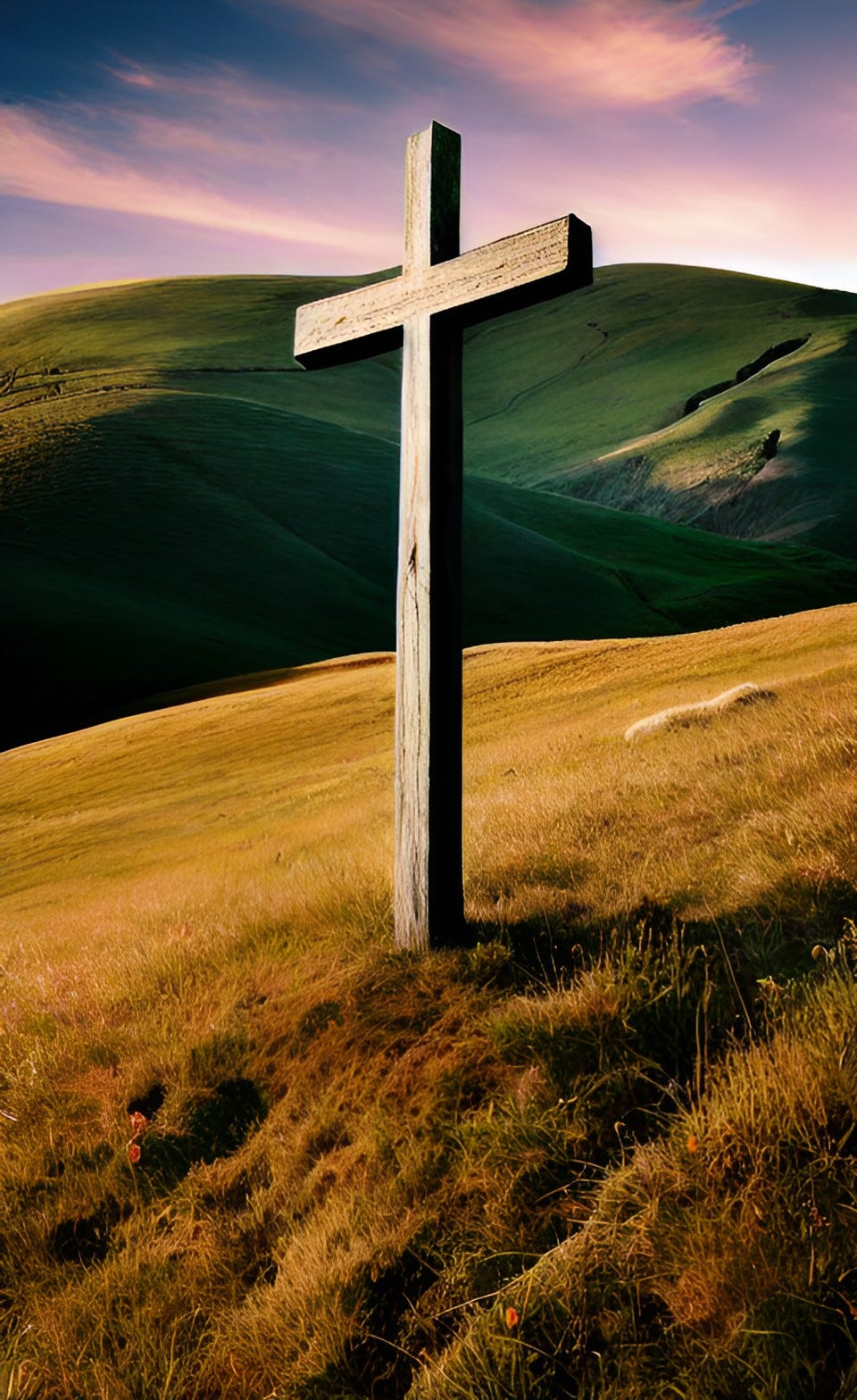 cross on a hill
