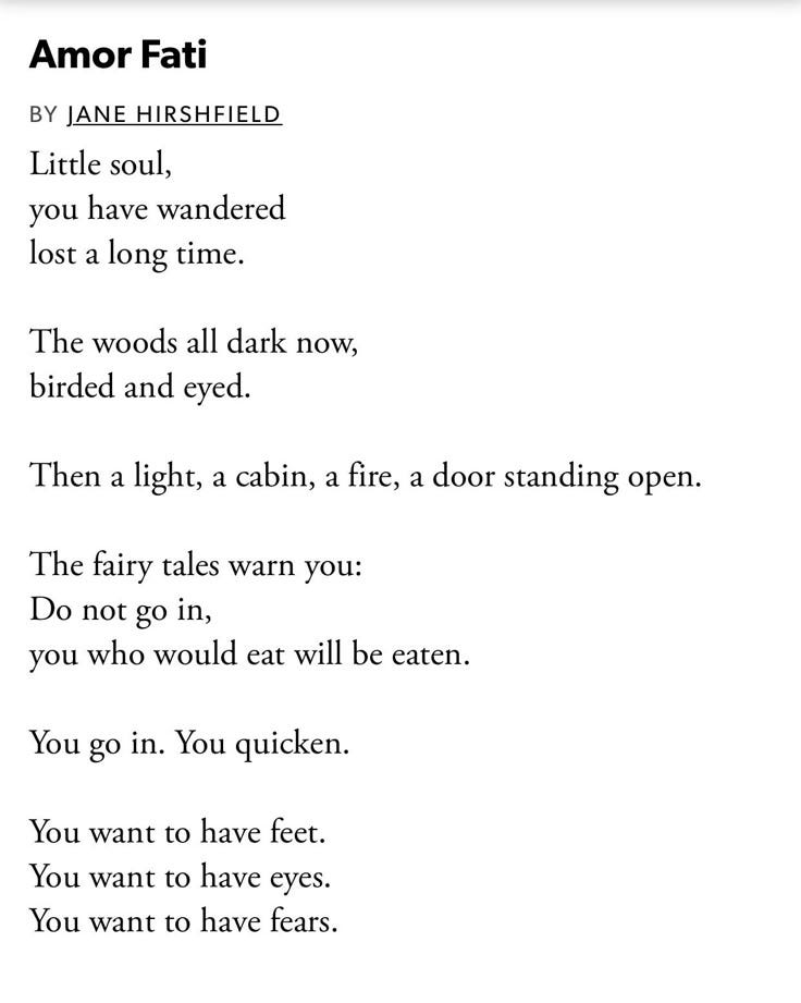 This may contain: the poem is written in black and white