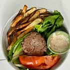 Burger Bowls with Homemade Crispy Fries