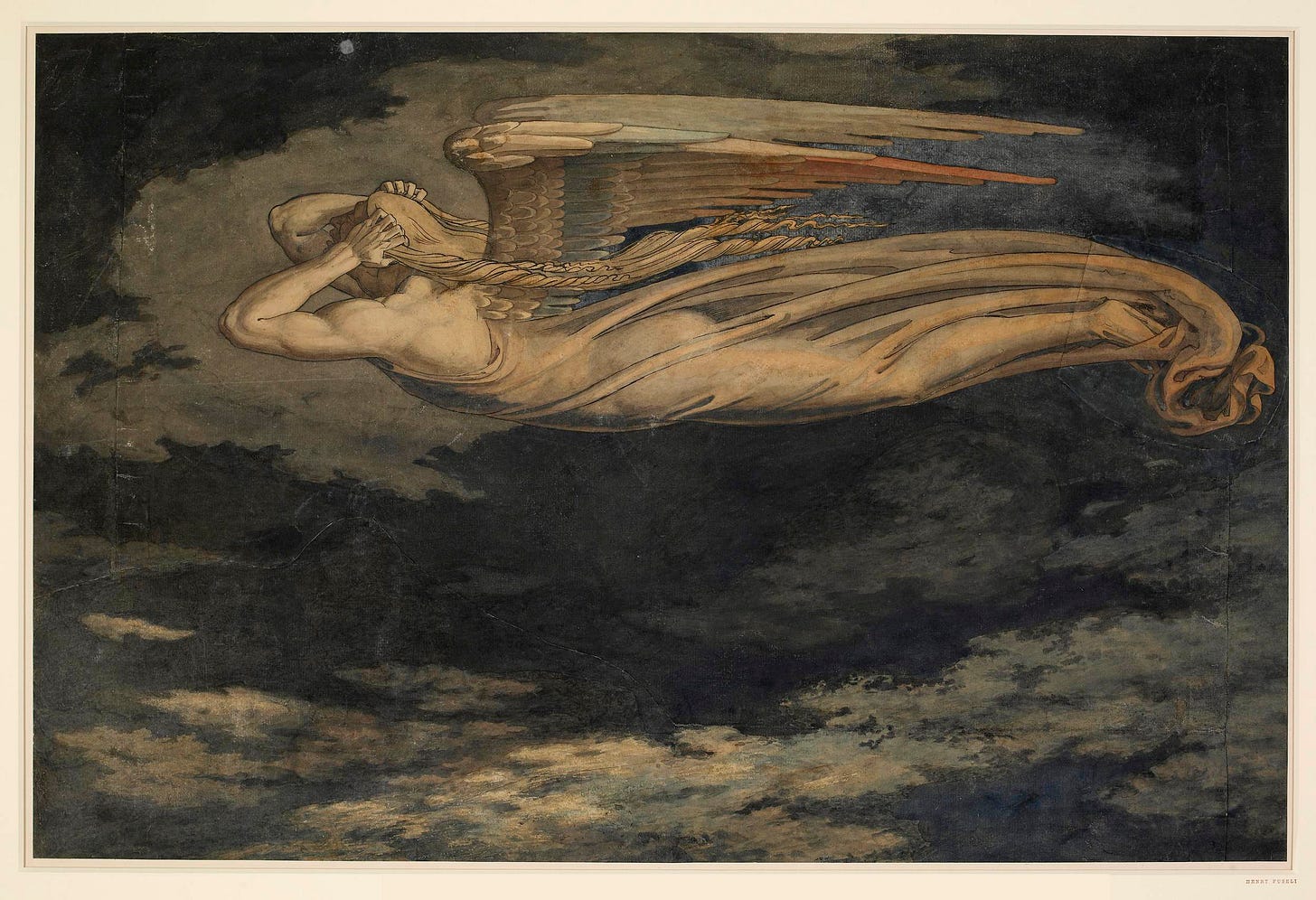 winged angel flying through darkness winged angel flying through darkness