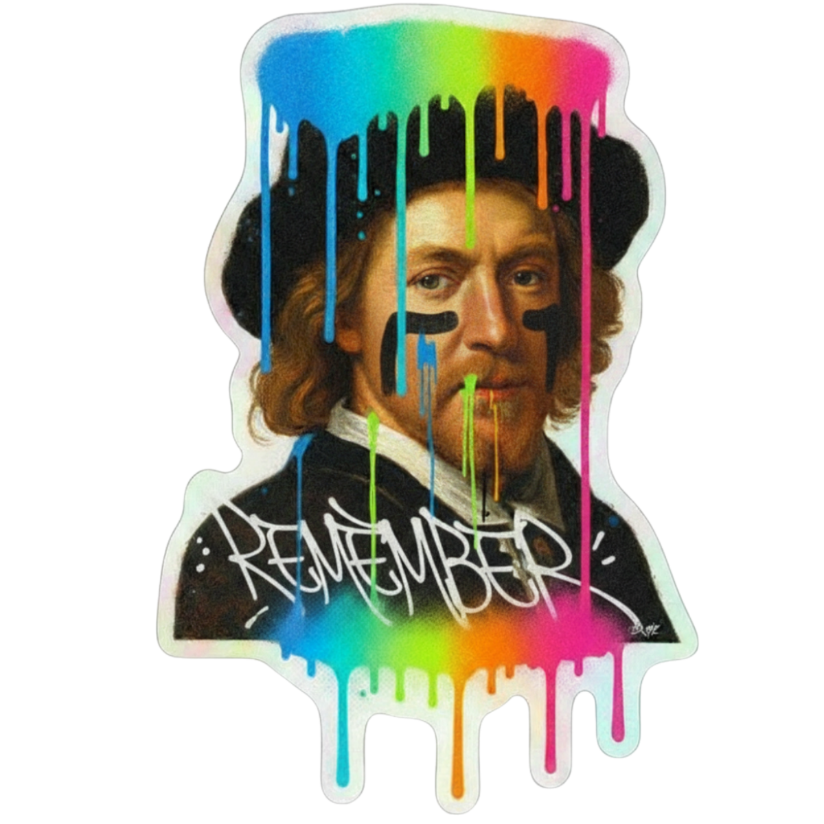 Remixed Rembrandt self portrait