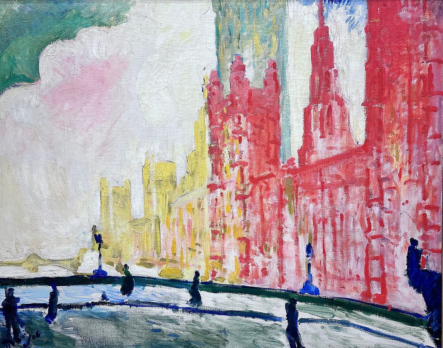 The Houses of Parliament from Westminster Bridge by André Derain: Parliament by the Thames in strong, unmixed colors The Houses of Parliament from Westminster Bridge by André Derain: Parliament by the Thames in strong, unmixed colors