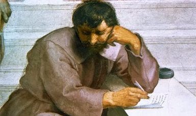 Détail du tableau L'École d'Athènes, de Raphaël Détail du tableau L'École d'Athènes, de Raphaël