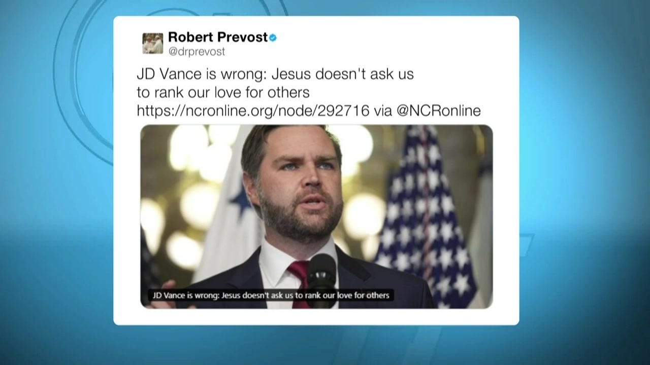 On social media, Pope Leo XIV has shared criticism of Trump and Vance over  policies