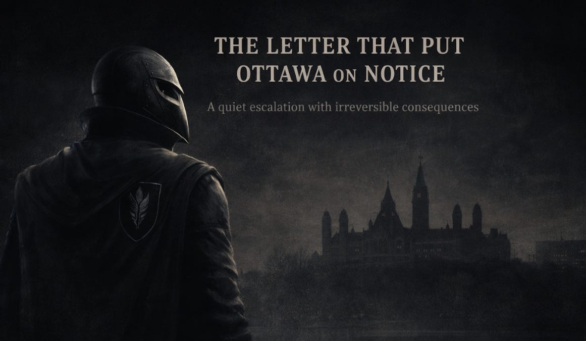 The Letter That Put Ottawa on Notice - The Iron Quill