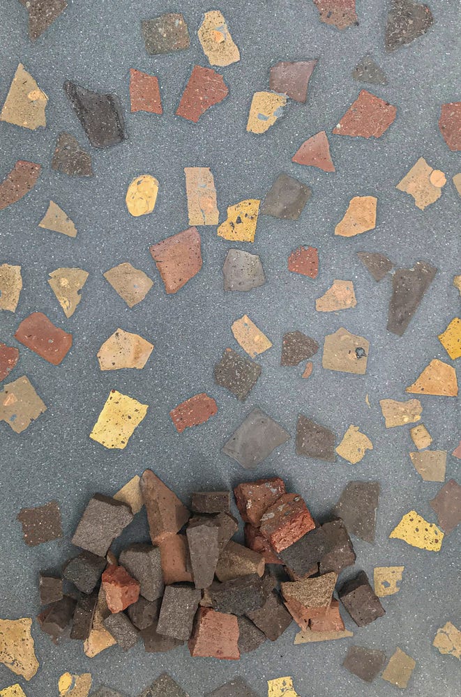 brick terrazzo