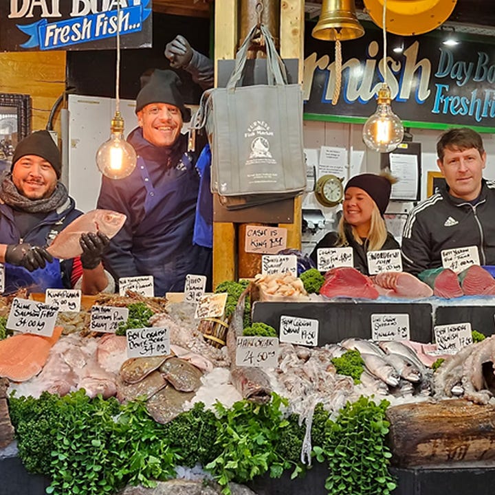 Furness Fish Market (Image: Furness) | Ceviche (Image: Athens Foods)