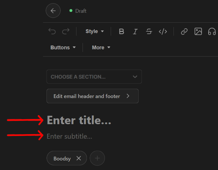 post on substack
