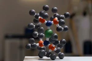 Chemists from ANU and the University of Manchester have developed a new molecule that could lead to next-generation hardware—about the size of a postage stamp—capable of storing 100 times more digital data than current technology. Photo: Jamie Kidston/ANU