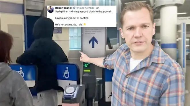 Robert Jenrick admits breaking TfL rules to confront fare dodgers and dares  transport... - LBC