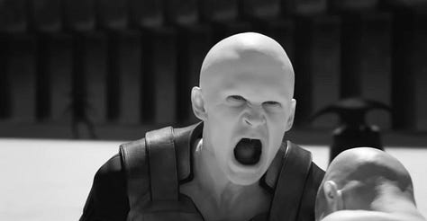 Various characters from House Harkonnen: CRYBABY-WORM-LOOKING Austin Butler in Dune: Part Two (2024), WORMY Dave Bautista in Dune: Part Two (2024)BIG WORM-LOOKING Stellan Skarsgård in Dune: Part Two (2024), 