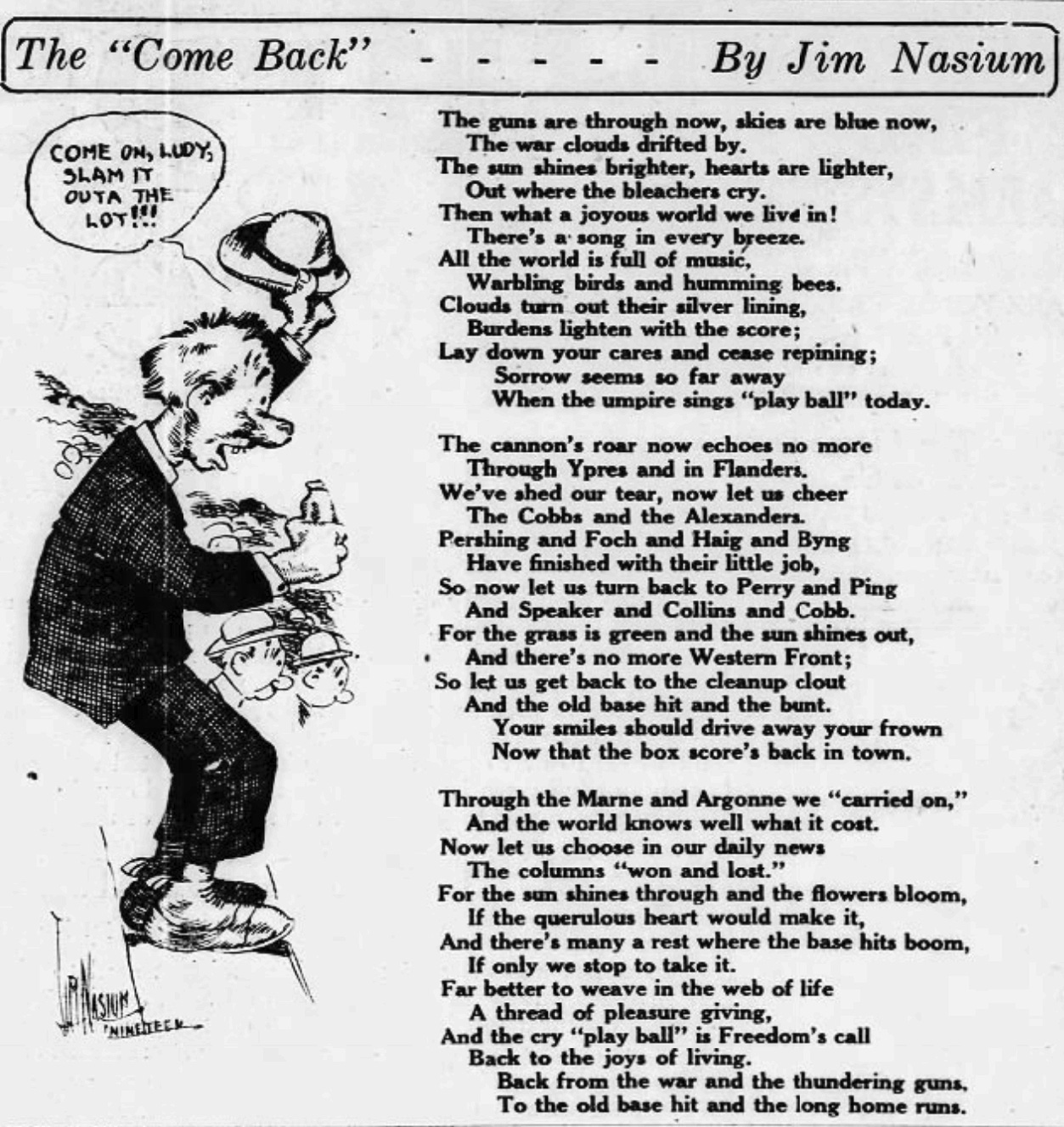 1919 Baseball Great War